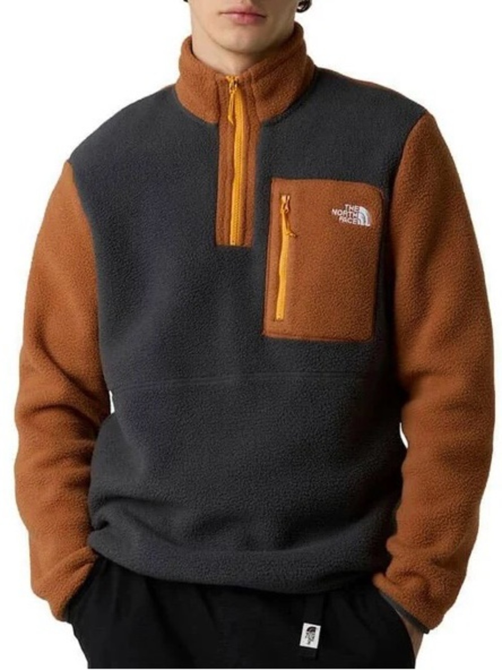 NWT The North Face Men's Yumiori 1/4 Zip Fleece Pullover Asphalt Grey Small